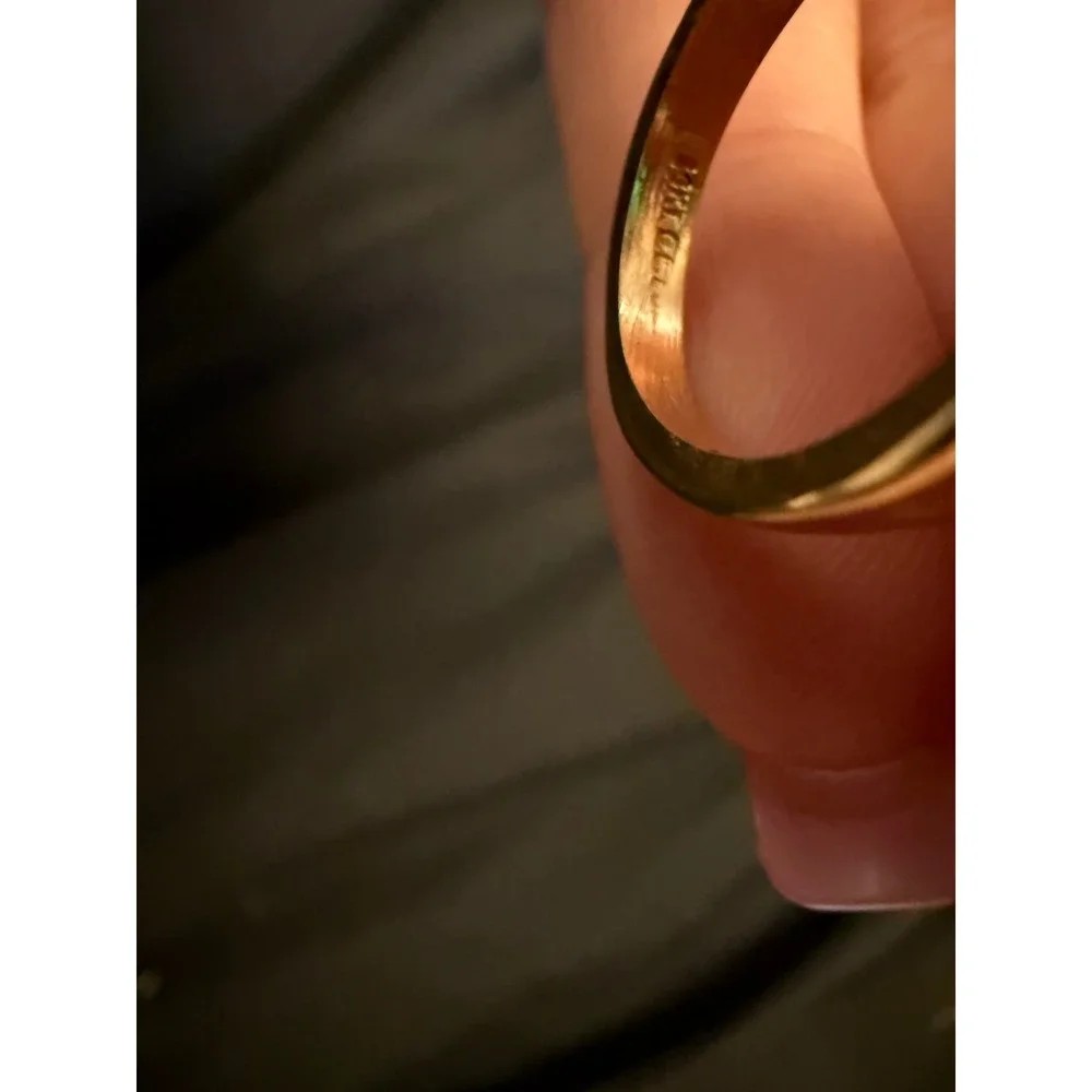 Vintage Gold Tone Emerald Green Crystal Cocktail Ring Baguette Halo Size 6.25